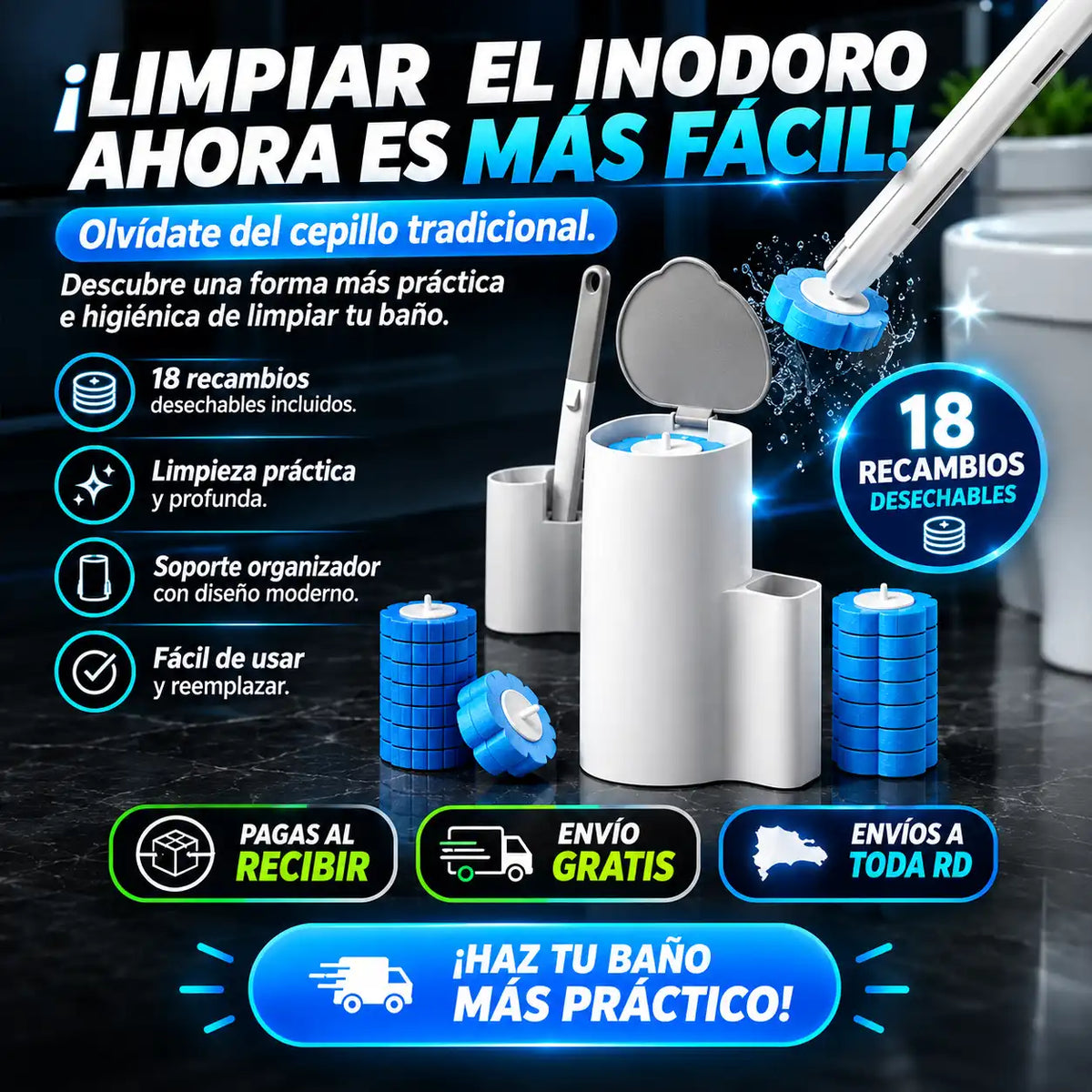 Kit Limpia Inodoro Fácil